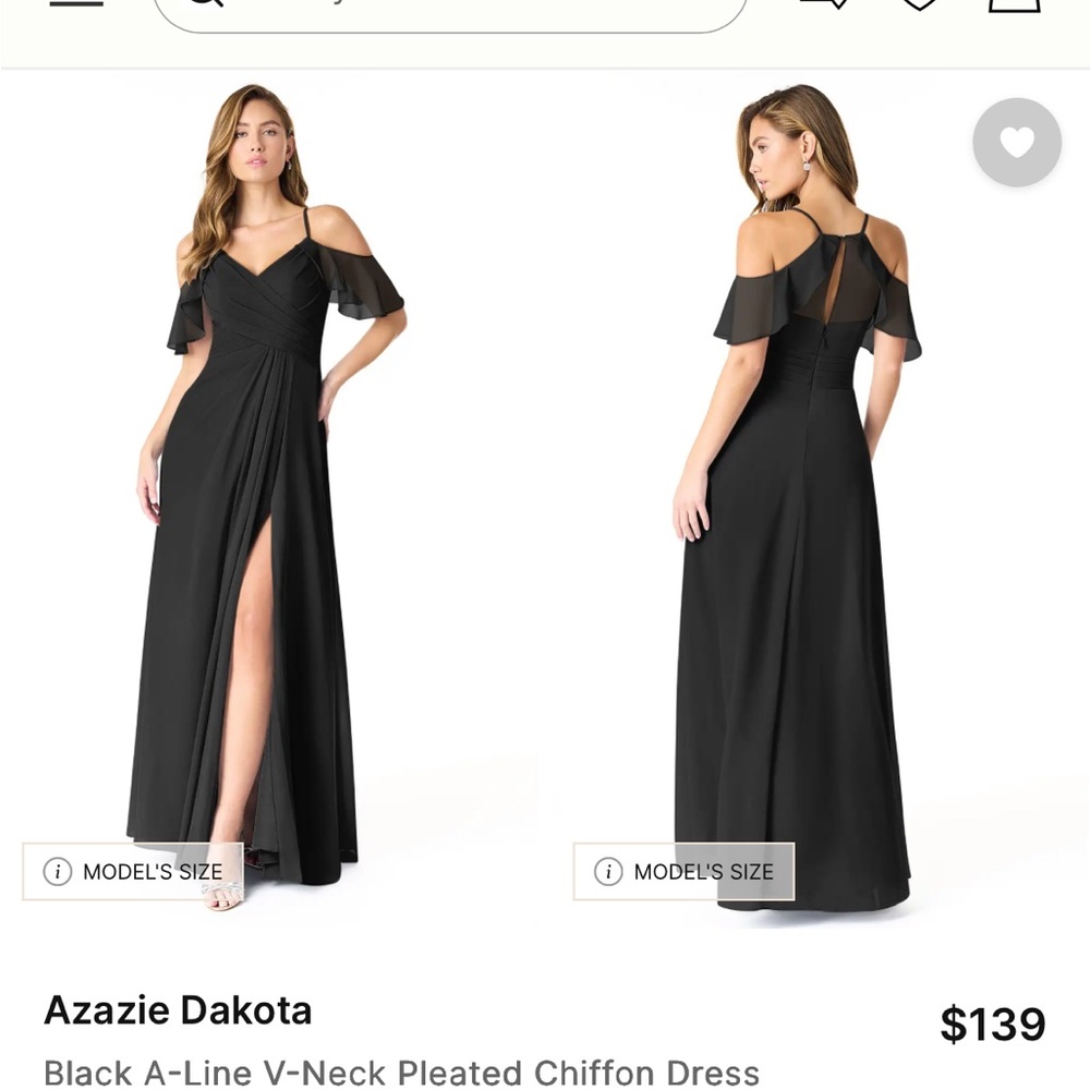 Azazie Dakota Black Maxi Dress